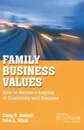 Family Business Values. How to Assure a Legacy of Continuity and Success - C. Aronoff, J. Ward