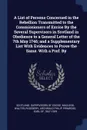 A List of Persons Concerned in the Rebellion Transmitted to the Commissioners of Excise By the Several Supervisors in Scotland in Obedience to a General Letter of the 7th May 1746; and a Supplementary List With Evidences to Prove the Same. With a ... - Walter MacLeod