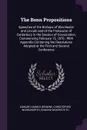 The Bonn Propositions. Speeches of the Bishops of Winchester and Lincoln and of the Prolocutor of Canterbury in the Session of Convocation, Commencing February 15, 1876 : With Appendix Containing the Resolutions Adopted at the First and Second Con... - Edward Harold Browne, Christopher Wordsworth, Edward Bickersteth