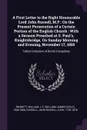 A First Letter to the Right Honourable Lord John Russell, M.P. On the Present Persecution of a Certain Portion of the English Church : With a Sermon Preached at S. Paul's, Knightsbridge, On Sunday Morning and Evening, November 17, 1850: Talbot Col... - William J. E. 1804-1886 Bennett, John Russell Russell