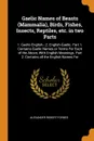 Gaelic Names of Beasts (Mammalia), Birds, Fishes, Insects, Reptiles, etc. in two Parts. 1. Gaelic-English.- 2. English-Gaelic. Part 1. Contains Gaelic Names or Terms For Each of the Above, With English Meanings. Part 2. Contains all the English Na... - Alexander Robert Forbes