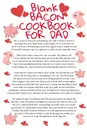 Blank Bacon Cookbook For Dad. Funny Father Cookbook Notepad Book - Parody Dad Gift Journal To Write In Meat Pork Grill & Barbecue Recipes For Fathers With Temper, 6