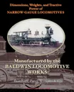 Dimensions, Weights, and Tractive Power of Narrow-Gauge Locomotives. Manufactured by the Baldwin Locomotive Works - Burnham Parry Williams & Co.