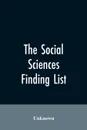 The social sciences; finding list - Unknown