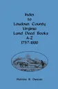 Index to Loudoun County, Virginia, Land Deed Books A-Z, 1757-1800 - Patricia B. Duncan