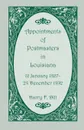 Appointments of Postmasters in Louisiana, 12 January 1827-28 December 1892 - Harry F. Dill