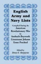 English Army and Navy Lists, Compiled During the American Revolutionary War by Ansbach-Bayreuth Lieutenant Johann Ernst Prechtel - Bruce E. Burgoyne