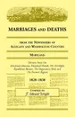 Marriages and Deaths from the Newspapers of Allegany and Washington Counties, Maryland, 1820-1830 - F. Edward Wright