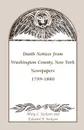 Death Notices from Washington County, New York, Newspapers, 1799-1880 - Mary S. Jackson, Edward F. Jackson