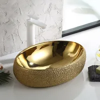Раковина для ванной / Раковина накладная золото CeramaLux 433-1 без перелива. Похожие товары