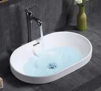 Раковина для ванной / Раковина врезная CeramaLux CL5006С белый с внутренним переливом. Похожие товары