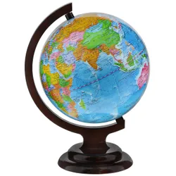 Глобус с политической картой мира "Глобусный мир", изготовленный из высококачественного прочного пластика, показывает страны мира, сухопутные  ...