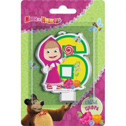 Порадуйте своего юного именинника тортом, украшенным свечой с веселой непоседой из мультфильма "Маша и Медведь". Но  ...