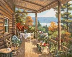 Картина по номерам "Летняя веранда" от ТМ Цветной — это набор для хобби и творчества. Идеально  ...