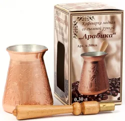 Кофеварка ТimА "Арабика" изготовлена по уникальной технологии из листовой меди марки М1М. Корпус кофеварки "Арабика" является  ...