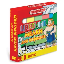 Высококачественный школьный мел изготовлен из экологически чистых материалов. Подходит для рисования на асфальте. Характеристики, Цвет: ассорти,  ...