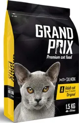 Корм Grand Prix Original для взрослых кошек всех пород с лососем и рисом, приготовлен из лучших  ...