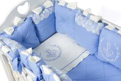 Роскошный и элегантный комплект бортиков в кроватку для новорожденных «Luxe» от компании Ma Licorne, выполнен с  ...