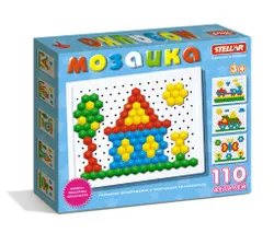 Классическая детская мозаика: фишки на ножке, вставляются в отверстие в поле. Шляпки фишек имеют форму шестигранника  ...