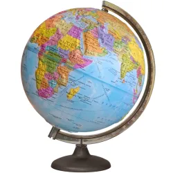 Глобус с политической картой мира "Глобусный мир", изготовленный из высококачественного и прочного пластика, показывает страны мира,  ...