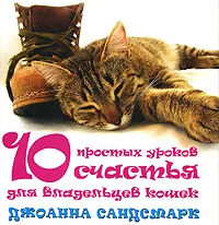 Обложка книги 10 простых уроков счастья для владельцев кошек, Джоанна Сандсмарк