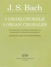 Обложка книги J. S. Bach. 3 orgelchorale, J. S. Bach