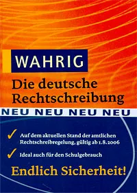 Обложка книги Wahrig Die deutsche Rechtschreibung, 