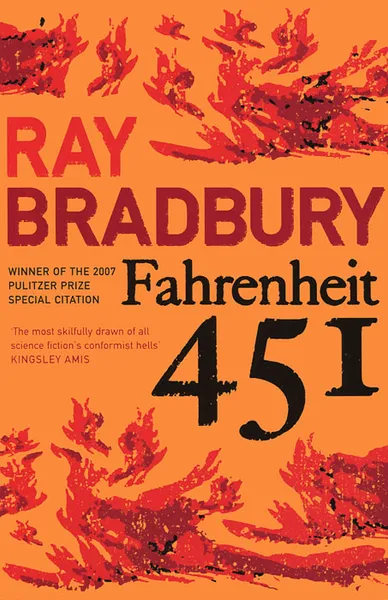 Обложка книги Fahrenheit 451, Брэдбери Рэй Дуглас
