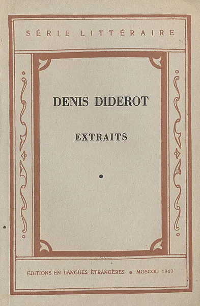 Обложка книги Denis Diderot. Extraits, Дени Дидро