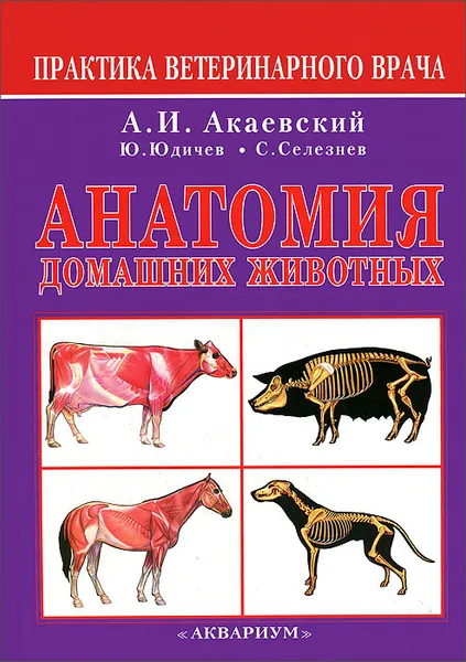 Обложка книги Анатомия домашних животных, Акаевский Анатолий Иванович, Юдичев Юрий Федорович