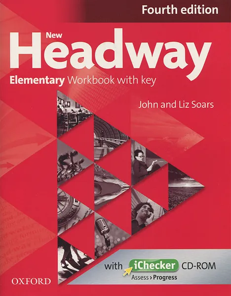 Обложка книги New Headway: Elementary Workbook with Key (+ CD-ROM), John and Liz Soars