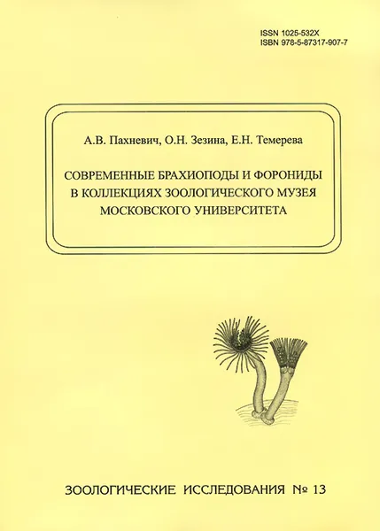 Обложка книги Современные брахиоподы и форониды в коллекциях Зоологического музея Московского университета, А. В. Пахневич, О. Н. Зезина, Е. Н. Темерева