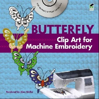 Обложка книги Chinese Butterfly Clip Art for Machine Embroidery, Weller Alan