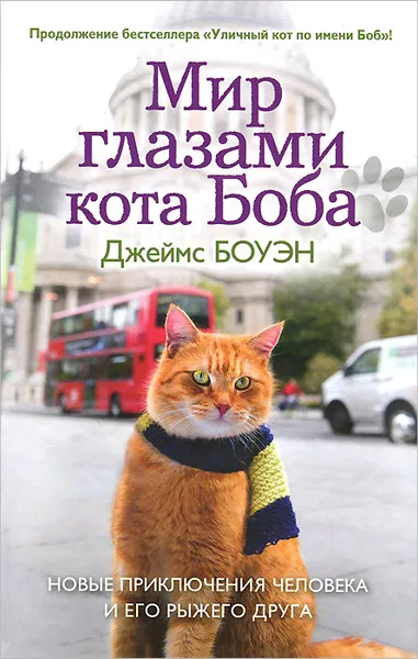 Обложка книги Мир глазами кота Боба. Новые приключения человека и его рыжего друга, Джеймс Боуэн