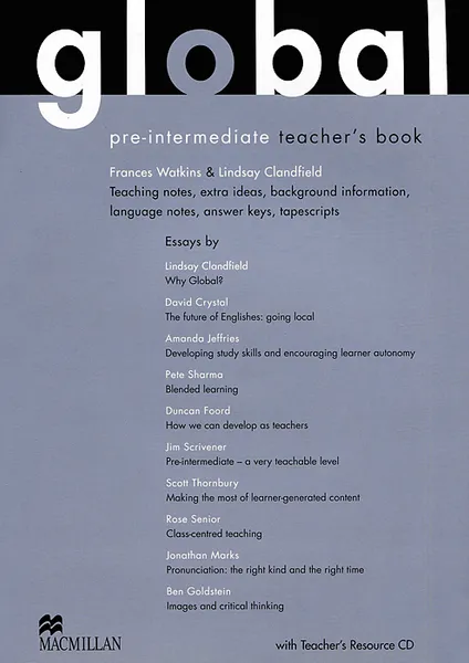 Обложка книги Global Pre-Intermediate: Teacher‘s Book (+ DVD-ROM), Frances Watkins, Lindsay Clandfield