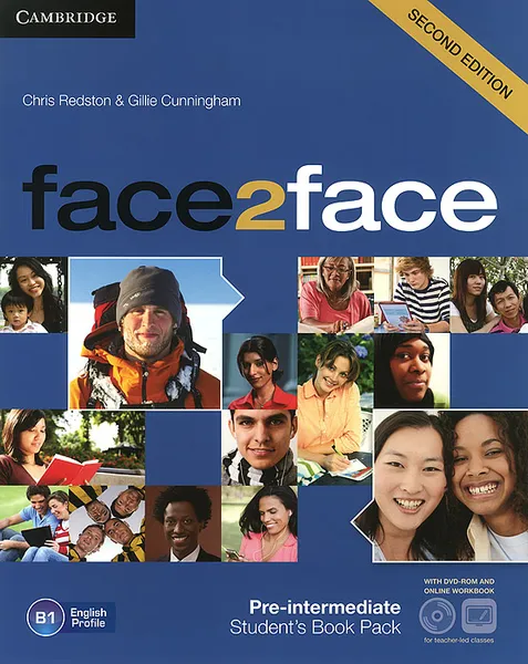 Обложка книги Face2face: Pre-intermediate B1: Student's Book (+ DVD-ROM and Online Workbook), Chris Redston, Gillie Cunningham