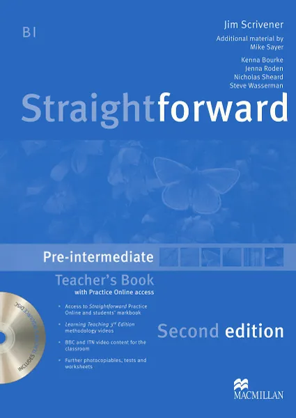 Обложка книги Straightforward: Teacher's Book: Pre-Intermediate Level (+ DVD-ROM), Jim Scrivener