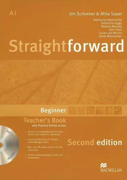 Обложка книги Straightforward: Teacher's Book: Beginner Level (+ DVD-ROM), Jim Scrivener, Mike Sayer