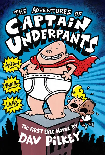 Обложка книги Adventures of Captain Underpants, Пилки Дэв