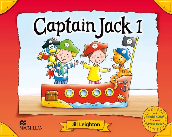 Обложка книги Captain Jack 1: Pupil's Book (+ Multi-ROM, Press outs and Stickers), Jill Leighton