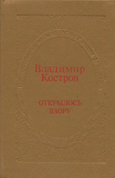 Обложка книги Открылось взору, Владимир Костров