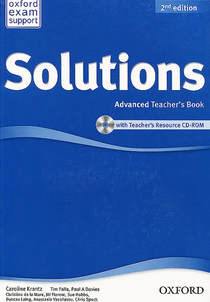Обложка книги Solutions: Advanced: Teacher's Book (+ CD-ROM), Фэлла Тим, Hobbs Sue