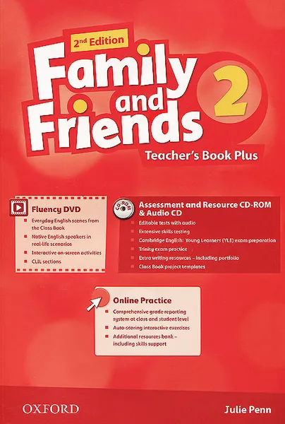 Обложка книги Family and Friends: Level 2: Teacher's Book (+ CD-ROM, CD, DVD), Julie Penn