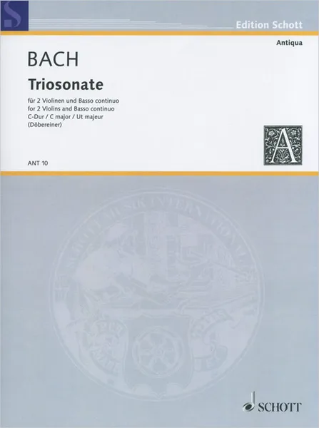 Обложка книги Johann Sebastian Bach: Triosonata C Major for 2 Violins and Basso Continuo, Johann Sebastian Bach