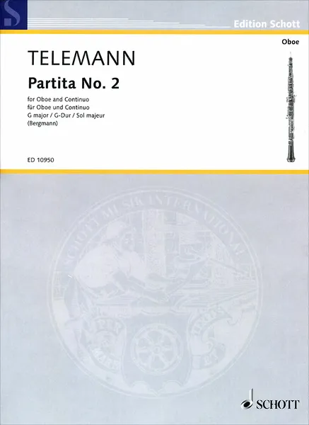 Обложка книги Georg Philipp Telemann: Partita No. 2 in G Major for Oboe and Basso Continuo, Georg Philipp Telemann