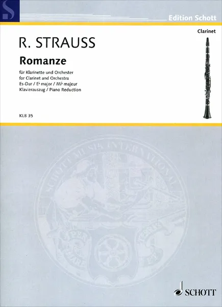 Обложка книги Richard Strauss: Romanze Es-Dur fur klarinette und orchester, Richard Strauss