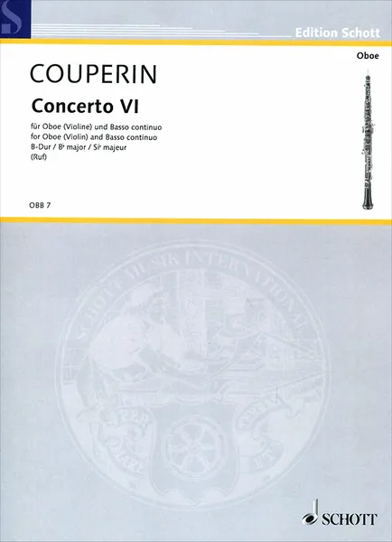 Обложка книги Francois Couperin: Concerto VI Bb Major for Oboe (Violin) and Basso Continuo, Francois Couperin