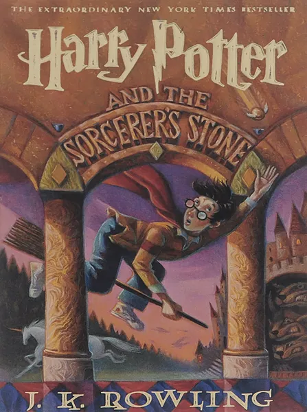 Обложка книги Harry Potter and the Sorcerer's Stone, Д. К. Роулинг