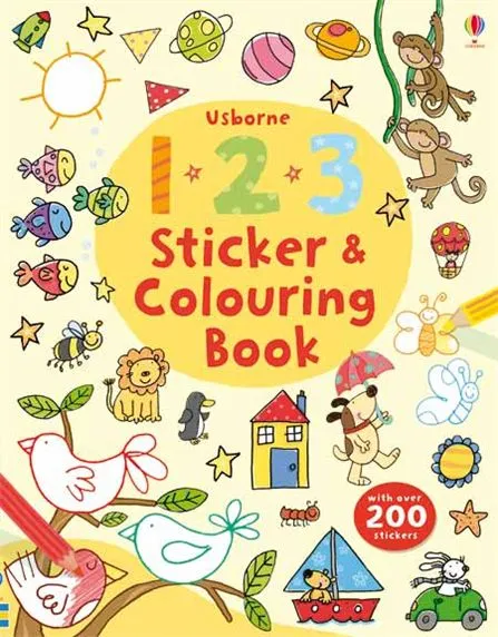 Обложка книги 123 Sticker and Colouring Book, Jessica Greenwell