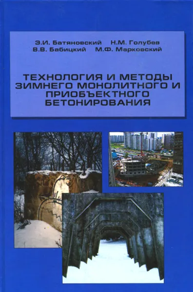 Обложка книги Технология и методы зимнего монолитного и приобъектного бетонирования. Учебное пособие, Э. И. Батяновский, Н. М. Голубев, В. В. Бабицкий, М. Ф. Марковский